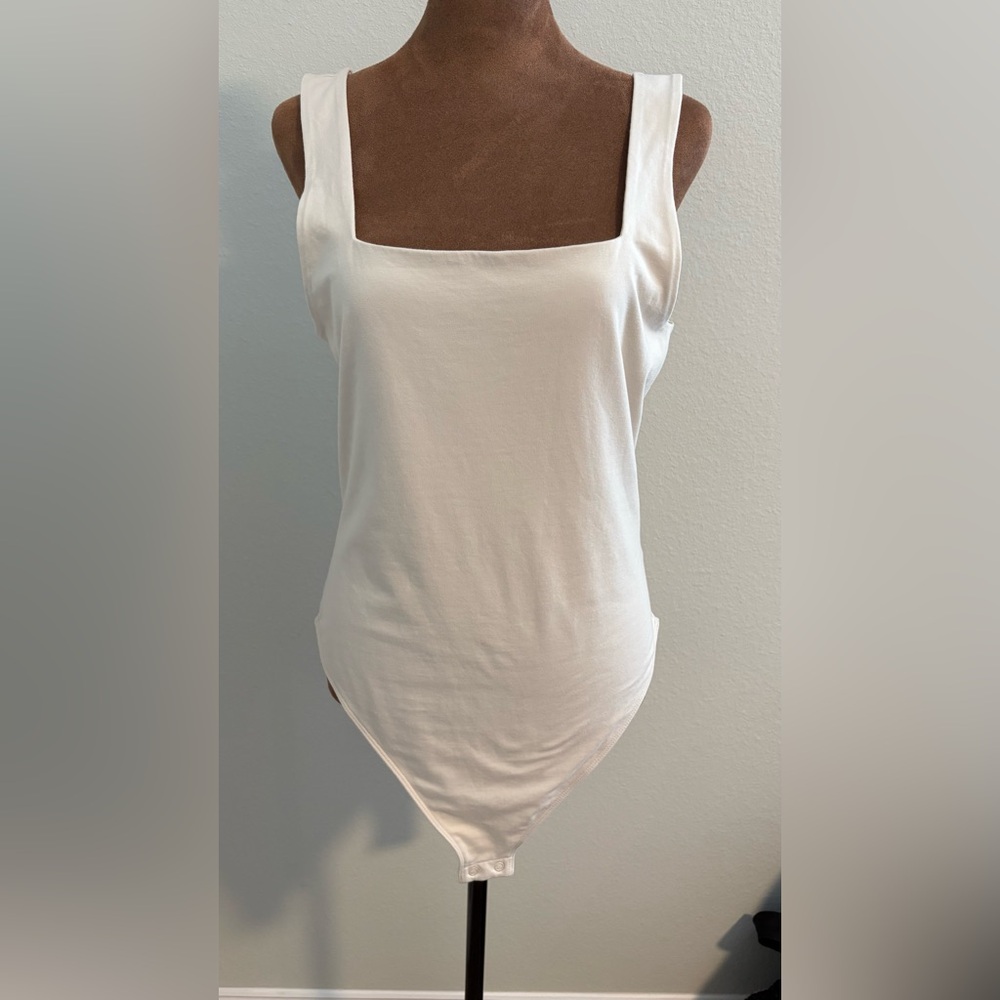 Old Navy Cream Square Neck Bodysuit